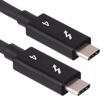 Akyga AK-USB-33 USB-C na USB-C Thunderbolt kabel, 40 Gbit/s, 100 W, 0,5 m, črn