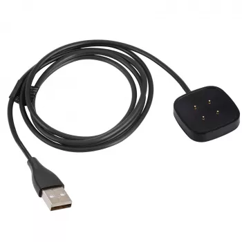 Akyga AK-SW-27 magnetni USB kabel za polnjenje za Fitbit Versa 3 / Sense, 1 m, črn