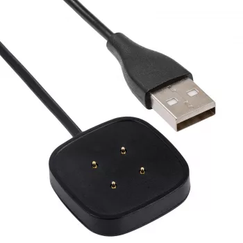 Akyga AK-SW-27 magnetni USB kabel za polnjenje za Fitbit Versa 3 / Sense, 1 m, črn