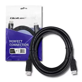Qoltec DisplayPort 1.4 kabel vtič na vtič 3m 8K črn
