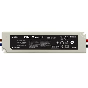 Qoltec LED stikalni napajalnik 60W 12V 5A IP67 vodoodporen bel
