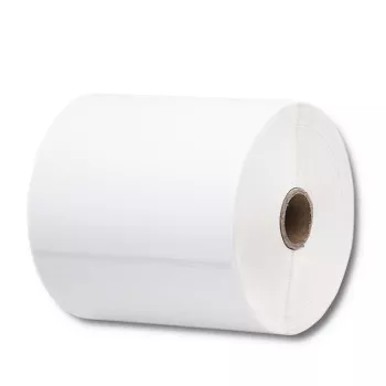 QOLTEC termične nalepke 100 x 150 mm 350 kosov - direktni termo, bele, trajno lepilo
