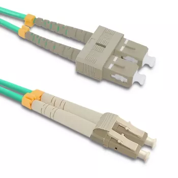 Qoltec optični povezovalni kabel LC/UPC - SC/UPC multimode OM4 duplex 3m