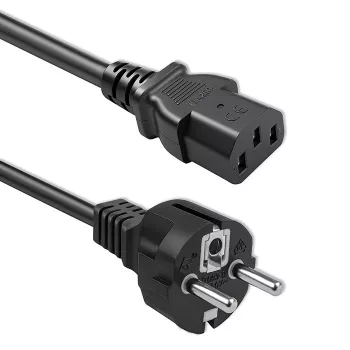 QOLTEC napajalni kabel Schuko CEE IEC C13 3x0,75mm² 1,5m črn