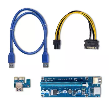 Qoltec Riser PCI-E ver. 009S USB 3.0 60cm podaljšek za GPU mining
