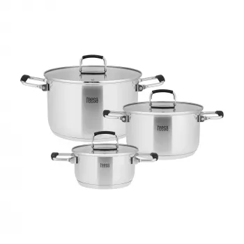 TEESA COOK PRIME 6-delni set loncev, nerjavno jeklo, primerno za indukcijo