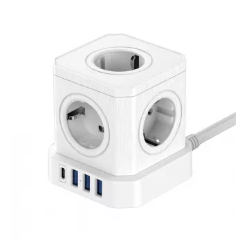 Newell GaN Power Cube 9w1 bel podaljšek z vtičnicami s polnilnikom USB