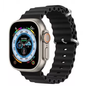 Dux Ducis silikonski pašček za Apple Watch 8/7/6/5/4/3/2/SE (38/40/41mm) - črn