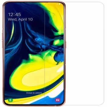 Evelatus zaščitna folija za zaslon iz kaljenega stekla 0,33mm za Samsung Galaxy A80, prozorna, z japonskim lepilom in antistatično prevleko