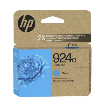 HP 924e EvoMore cyan originalna kartuša s črnilom