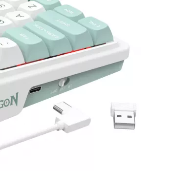 Redragon Galatin Pro K719WG-RGB-PRO tri-načinovna brezžična mehanska igralna tipkovnica (98 tipk, hot-swappable, RGB, črna)
