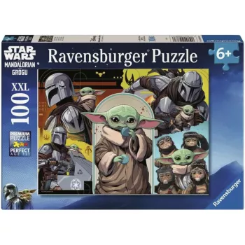 Otroška sestavljanka Ravensburger Star Wars - The Mandalorian & Grogu, 100 kosov