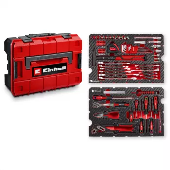 Univerzalni kovček z orodjem Einhell E-CASE 370570, 80-delni, rdeče-črn