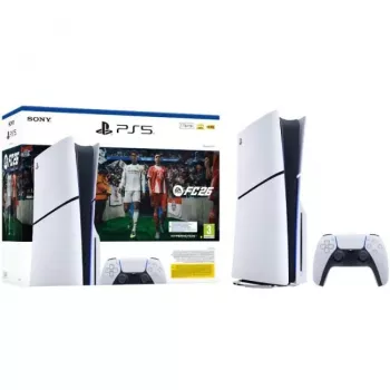 Sony PlayStation 5 Slim Disc Edition 1TB + EA Sports FC 26 paket – bela/črna (CFI-2116A)