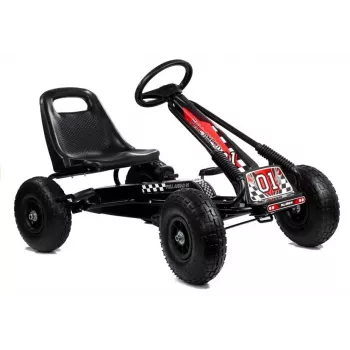 LEAN TOYS LEAN CARS A-15 gokart črn z napihljivimi kolesi