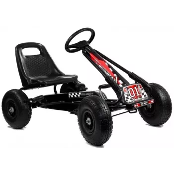 LEAN TOYS LEAN CARS A-15 gokart črn z napihljivimi kolesi
