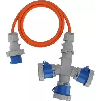 Brennenstuhl 1167670202 podaljševalni kabel CEE 3-vtični razdelilnik 16A 2m H07RN-F 3G 2,5 mm² IP44