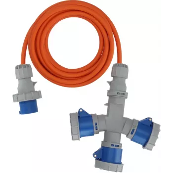 Brennenstuhl 1167670205 podaljševalni kabel 2m H07RN-F 3G 2.5mm² 16A 230V IP44 Schuko, sivo-modro-oranžen