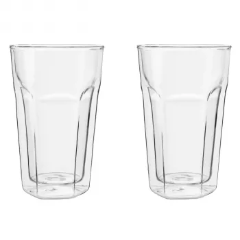 Leopold Vienna kozarec za latte macchiato 280 ml komplet z 2 dvostenskima kozarcema iz borosilikatnega stekla