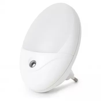ENTAC LED nočna lučka 0,5W ovalna toplo bela s senzorjem mraka