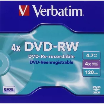 Verbatim DVD-RW 4,7GB 4x 5 kosov v škatli Jewel Case