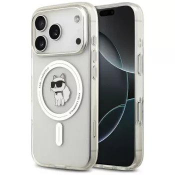 Karl Lagerfeld IML Choupette ovitek MagSafe za Apple iPhone 17 Pro Max, prozoren