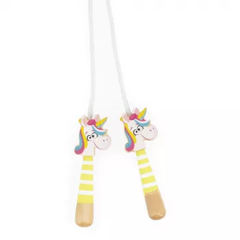 Janod Applepop Unicorn kolebnica z lesenimi ročaji 3+