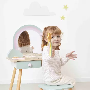 Janod velika lesena toaletna mizica z dodatki Unicorn 3+