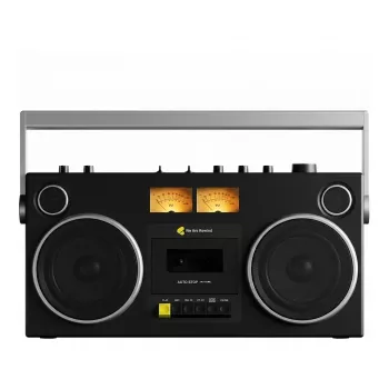 WeAreRewind Curtis prenosni kasetofon z Bluetooth, črn