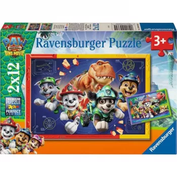 Ravensburger otroška sestavljanka Paw Patrol 3 Dino Movie (2x 12 kosov)