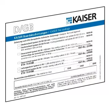Kaiser Elektro Schott set identifikacijskih oznak DE/GB/FR/IT 9473-91