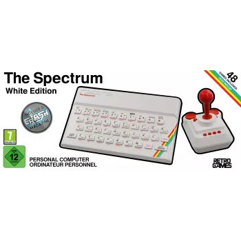 Retro Games The Spectrum White Edition – ZX Spectrum HD konzola z igralno palico in več kot 40 prednameščenimi igrami