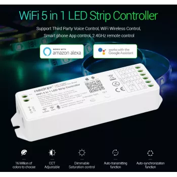 MIBOXER WL5 5in1 RGB+CCT LED krmilnik DC12-24V WiFi 2.4G Alexa