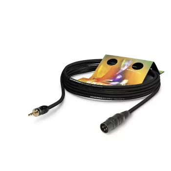 Sommer Cable Club Series MKII patch/insert kabel, 2 x 0,34 mm², XLR vtič 3-pol. na 3,5-mm stereo miniklinko, HICON, črn, 0,25 m (CSDQ-0025-SW)