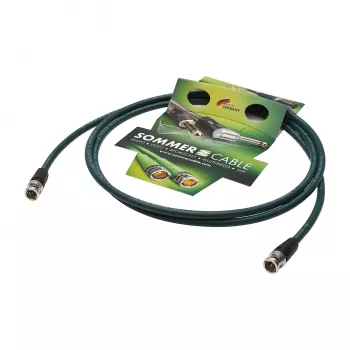Sommer Cable SC-Vector PLUS 1.2/4.8 DZ UHD video kabel, vtič BNC na vtič BNC, NEUTRIK, zelen, 50 m (DZGR-5000-GN-SW)