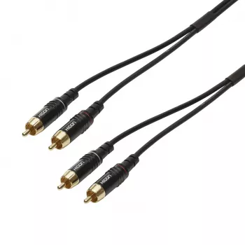 Sommer Cable SC-Onyx 2025 MKII stereo RCA kabel, neuravnotežen, 2 x 1 x 0,25 mm², 2x RCA vtič na 2x RCA vtič, HICON, črn, 5 m (ON81-0500-SW)