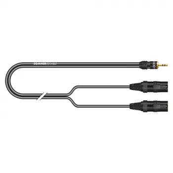 Sommer Cable SC-Onyx 2025 MKII stereo razdelilni kabel, 2 x 1 x 0,25 mm², 3,5-mm stereo miniklinka na 2x XLR vtič 3-pol., HICON, črn, 5 m (ON9V-0500-SW)