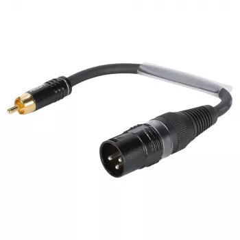 Sommer Cable adapter kabel, Cinch vtič na XLR vtič 3-pol., črn, 0,15 m (TRH7U0015-SW)