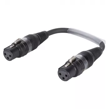 Sommer Cable adapter kabel, XLR vtičnica 3-pol. na XLR vtičnico 3-pol., HICON, črn, 0,15 m (SGHZU0015-SW)
