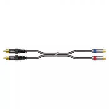 Sommer Cable SC-Onyx 2025 MKII stereo RCA kabel, neuravnotežen, 2 x 1 x 0,25 mm², RCA na RCA, HICON, črn, 5 m (ON8D-0500-SW)