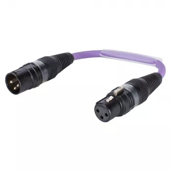 Sommer Cable adapter kabel, XLR vtič 3-pol. na XLR vtičnico 3-pol., vijoličen, 0,15 m (SGHXU0015-VI)