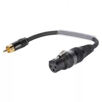 Sommer Cable adapter kabel, Cinch vtič na XLR vtičnico 3-pol., črn, 0,15 m (TRH8U0015-SW)
