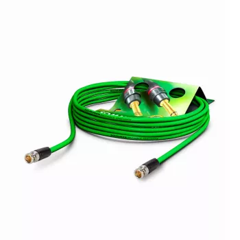 Sommer Cable SC-Slimline (RCB) 75 Ω video patch kabel, vtič BNC na vtič BNC, NEUTRIK, zelen, 0,3 m (SNGR-0030-GN-SW)
