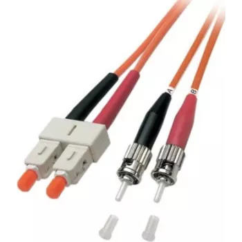 EFB Elektronik ECOFIBER dupleks optični patch kabel SC-ST, OM2 50/125 µm, LSZH, 15 m, oranžen