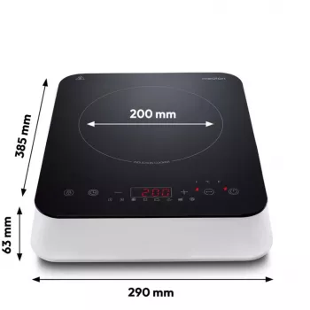 MEDION LIFE indukcijska kuhalna plošča MD 18490 (črna/bela, 2000 Watt)