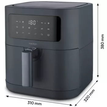 MEDION Life MD 11740 E40 XL cvrtnik na vroči zrak, siva, 2150 W, 5,2 L košara