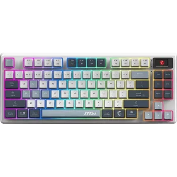 MSI Forge GK600 TKL igralna tipkovnica, francoska postavitev AZERTY, Cherry MX Red, RGB, črna