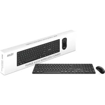 MSI FORGE K210 W COMBO FR komplet igralne tipkovnice in miške (francoska postavitev AZERTY, črna)