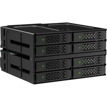 ICY DOCK ToughArmor MB508V5P-B 8-režni 2,5 inch U.2/U.3 NVMe SSD/HDD kovinski hrbtni modul