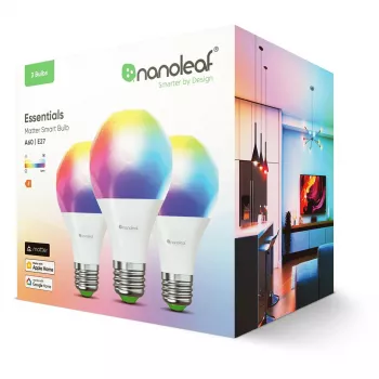 Nanoleaf NF080B02-3A19E pametna LED žarnica E27 8,5W 1100lm RGBW Matter Thread